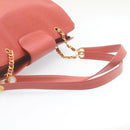 CHANEL COCO Mark Super model Chain Shoulder Bag Caviar Skin Red Auth am2162gA-7