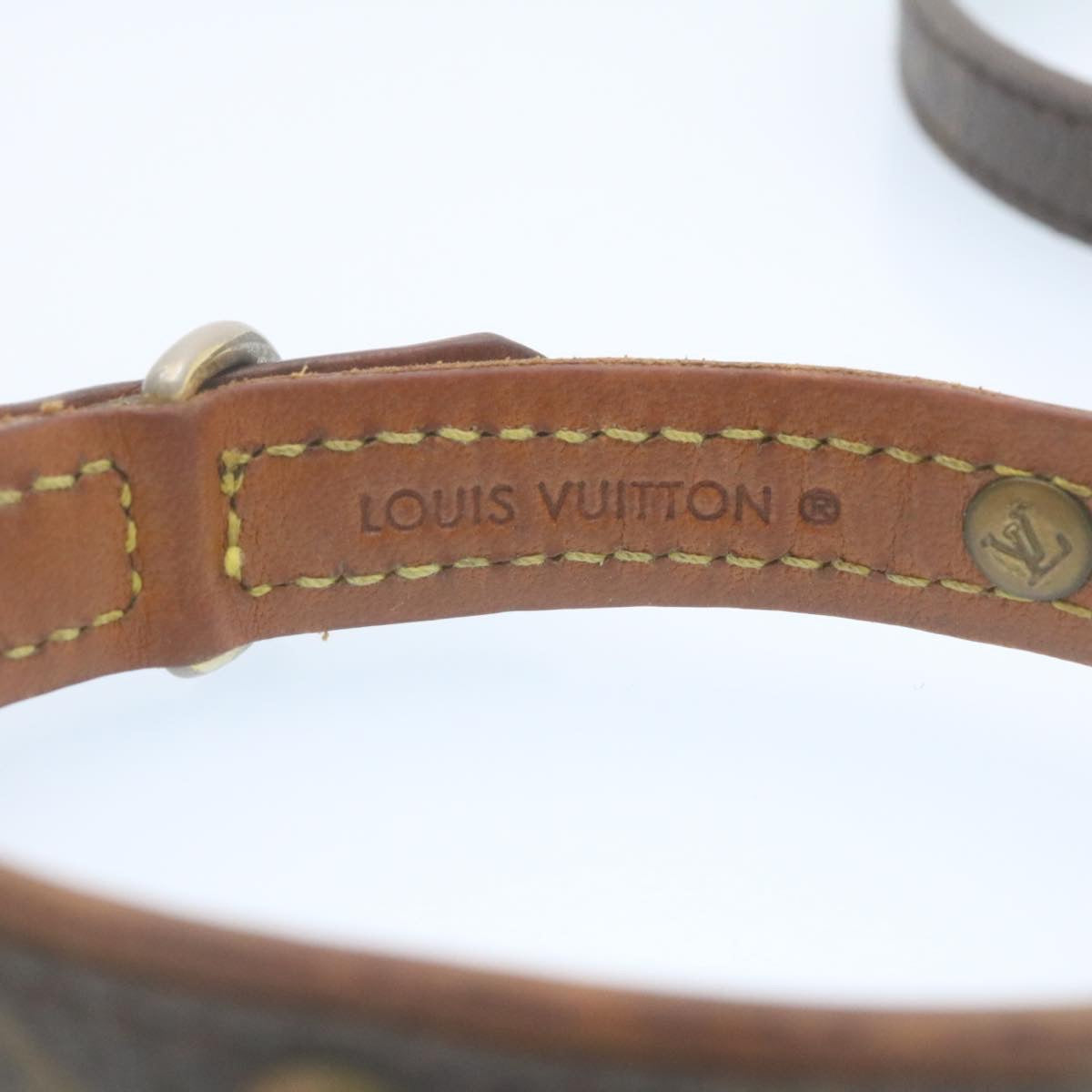 LOUIS VUITTON Monogram Leash Baxter Collier Baxter Dog Leash LV Auth am2166g