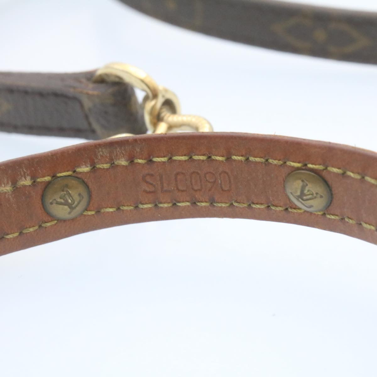 LOUIS VUITTON Monogram Leash Baxter Collier Baxter Dog Leash LV Auth am2166g