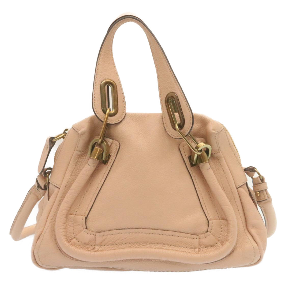 Chloe Hand Bag Leather 2way Pink Auth am2241g