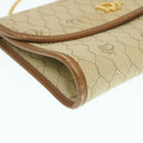 Christian Dior Honeycomb Chain Shoulder Bag Canvas Beige Auth am2250g-14