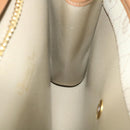 Christian Dior Honeycomb Chain Shoulder Bag Canvas Beige Auth am2250g-17