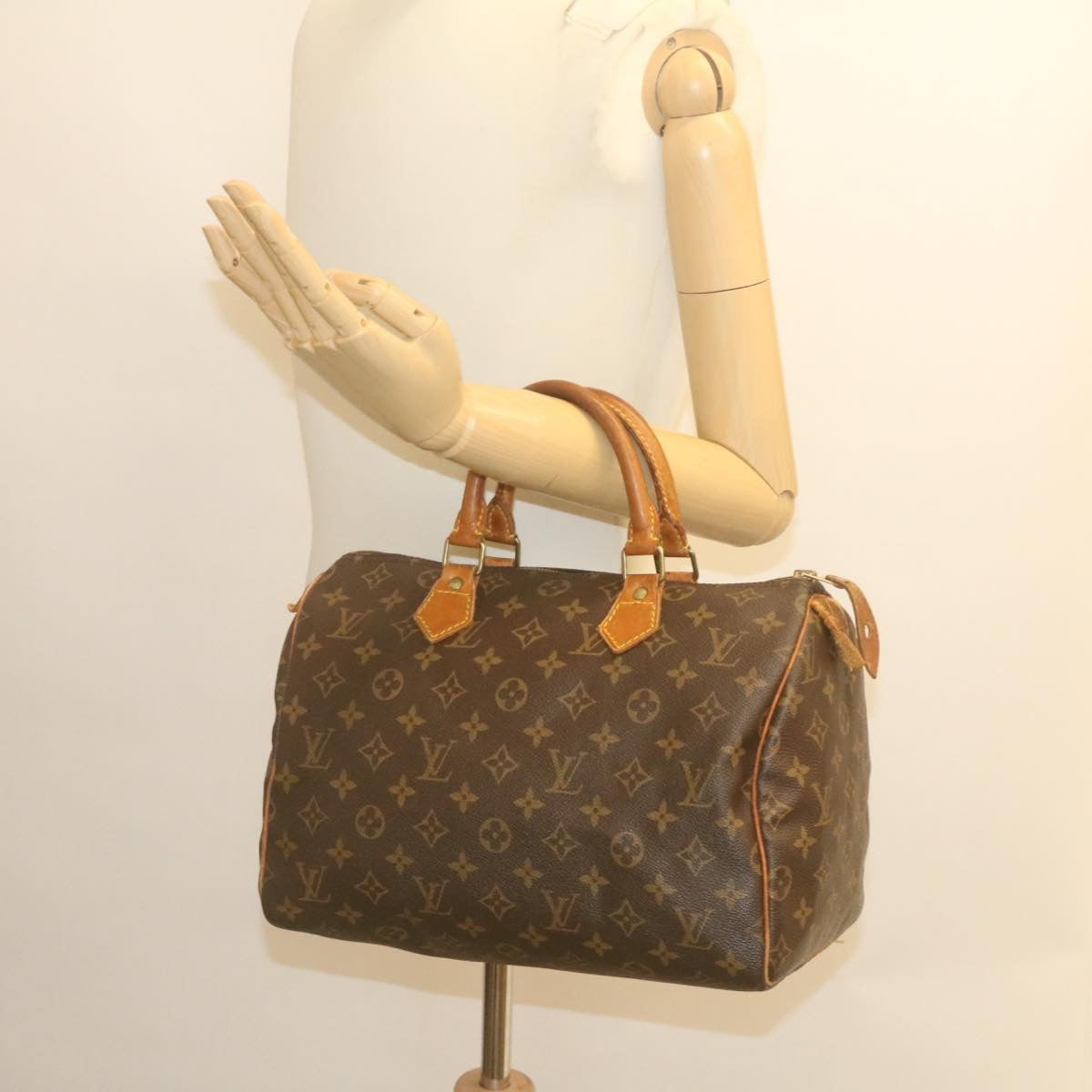 LOUIS VUITTON Monogram Speedy 30 Hand Bag M41526 LV Auth am2297g