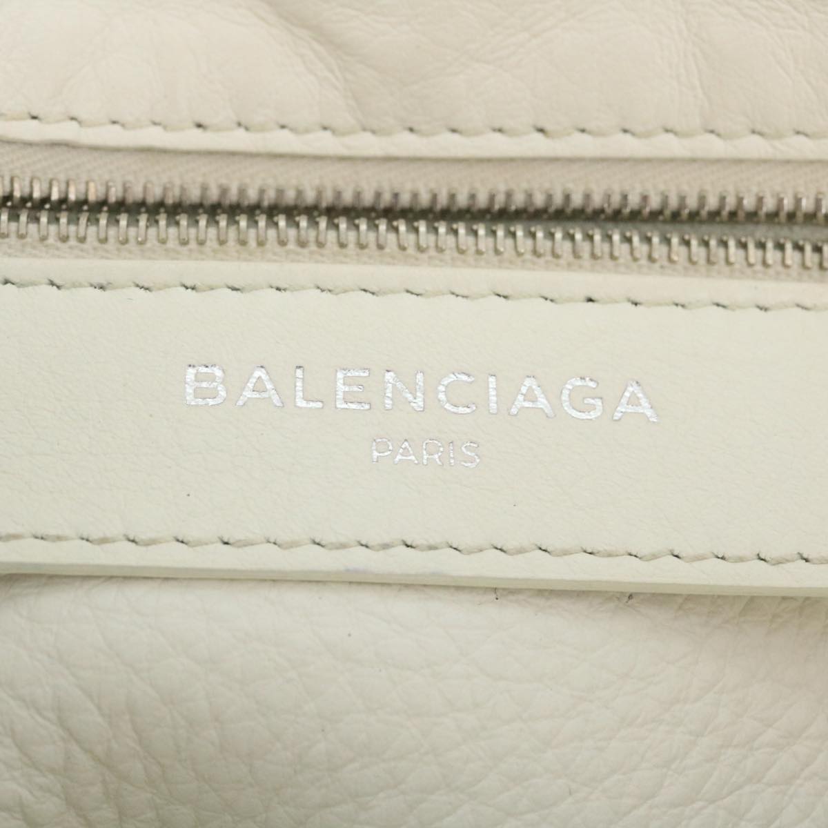 BALENCIAGA 2Way Shoulder Bag Hand Bag Leather White Auth am2305g