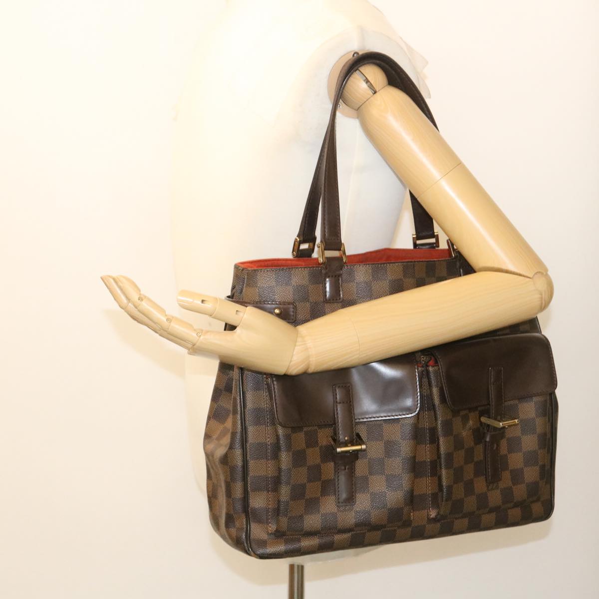 LOUIS VUITTON Damier Ebene Uzes Tote Bag N51128 LV Auth am2306g