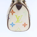 LOUIS VUITTON Monogram Multicolor Mini Speedy Hand Bag White M92645 Auth am232g-4