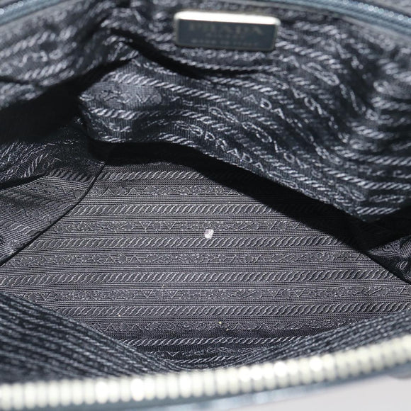 PRADA Shoulder Bag Enamel nylon 2Set Black Auth am2339g