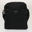 PRADA Shoulder Bag Enamel nylon 2Set Black Auth am2339g-12