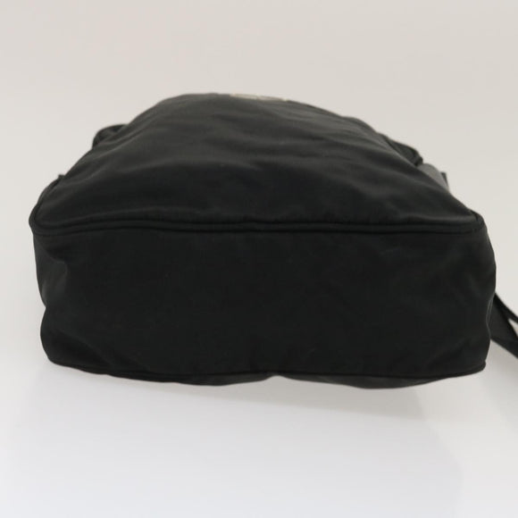 PRADA Shoulder Bag Enamel nylon 2Set Black Auth am2339g