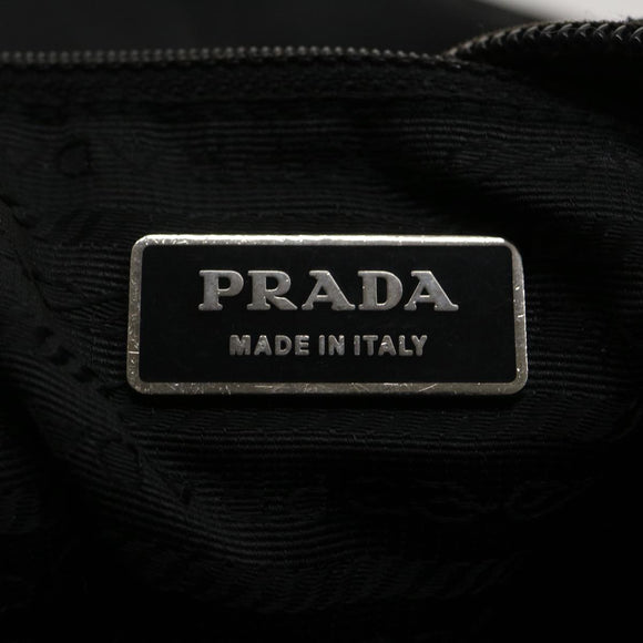PRADA Shoulder Bag Enamel nylon 2Set Black Auth am2339g