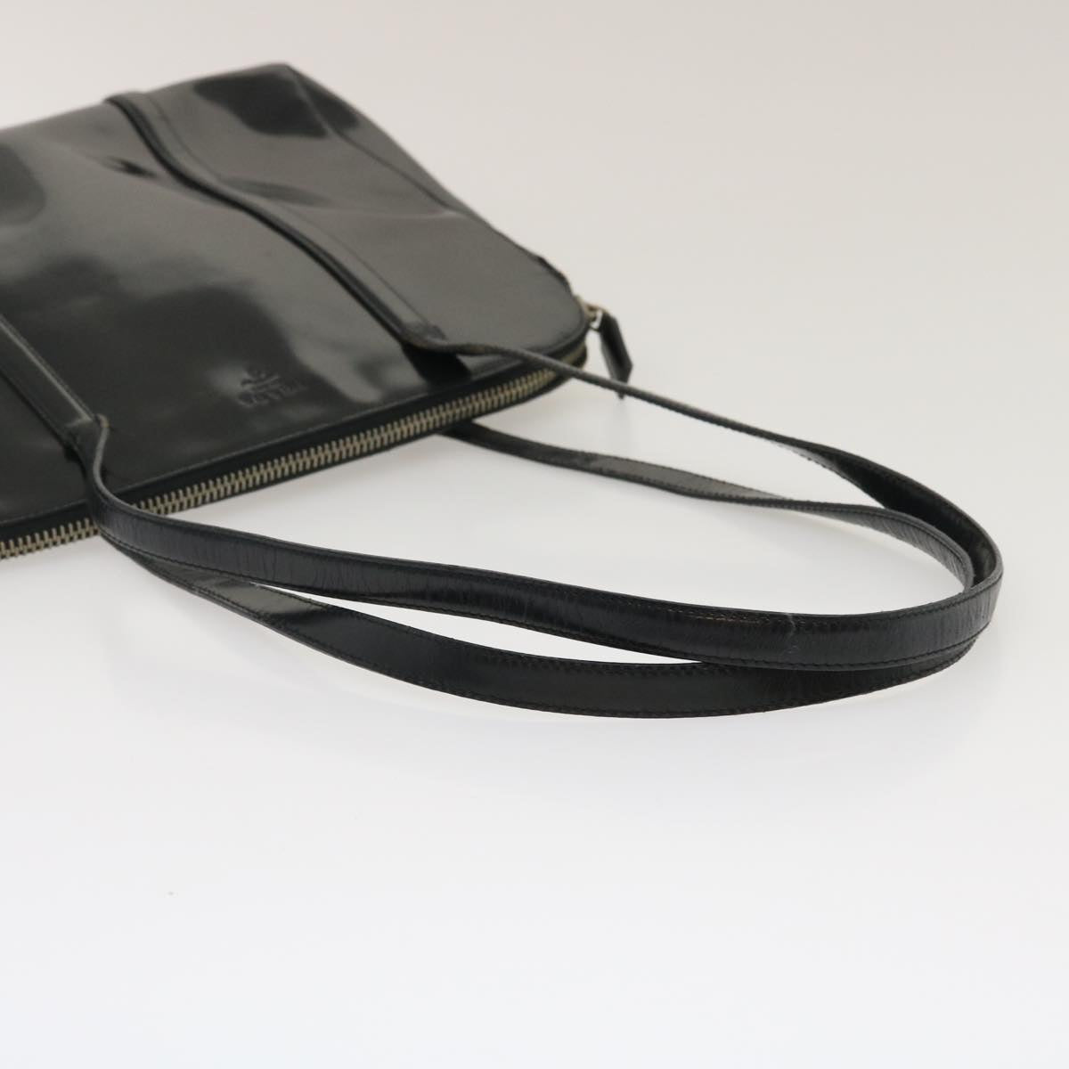 PRADA Shoulder Bag Enamel nylon 2Set Black Auth am2339g