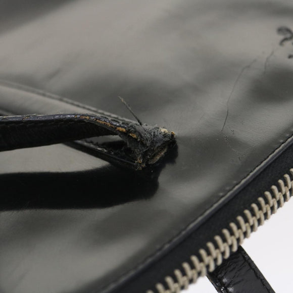 PRADA Shoulder Bag Enamel nylon 2Set Black Auth am2339g