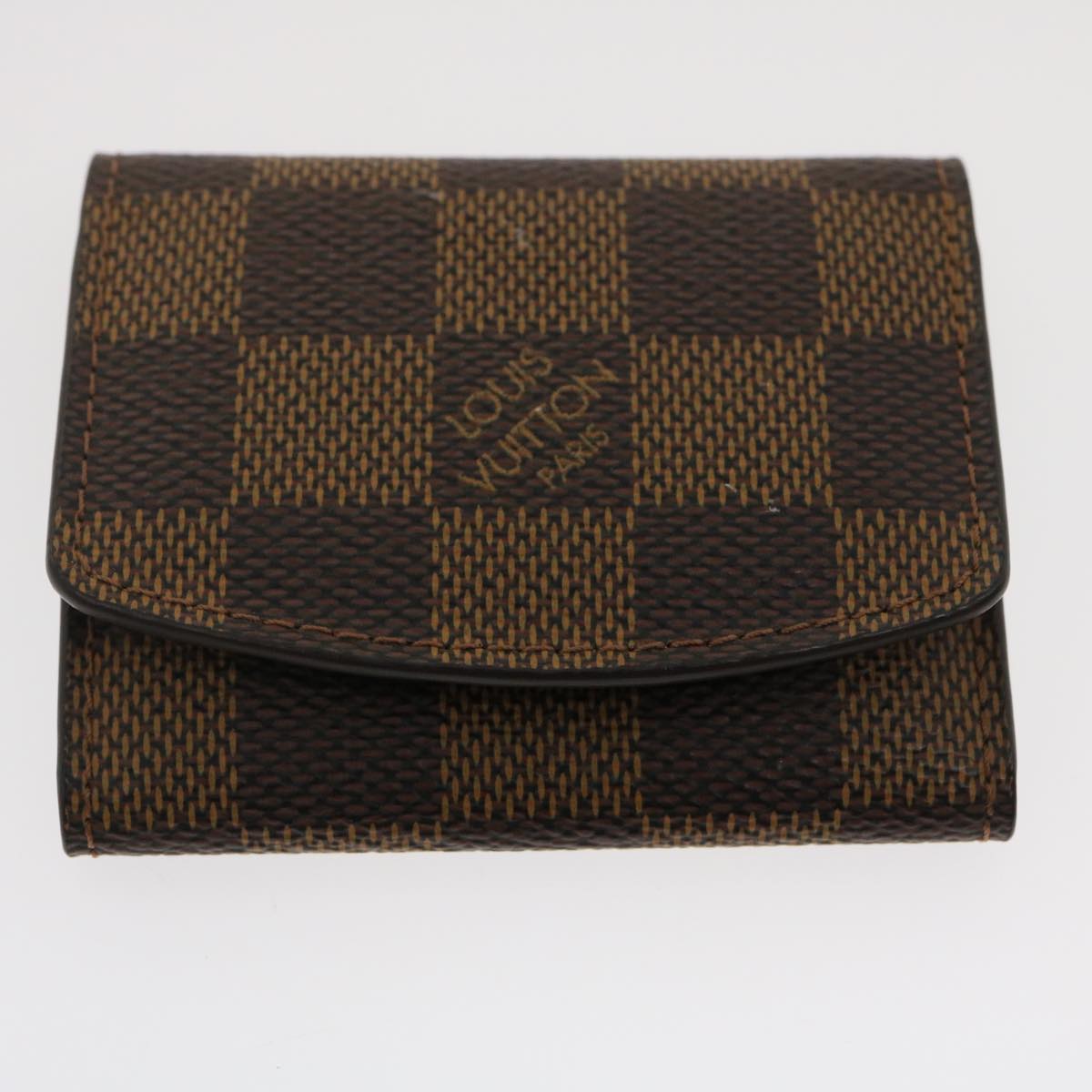 LOUIS VUITTON Damier Ebene Cuff Case 2Set LV Auth am2361g