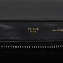 CELINE Hand Bag Leather Suede Gray Navy Auth am2375g-21