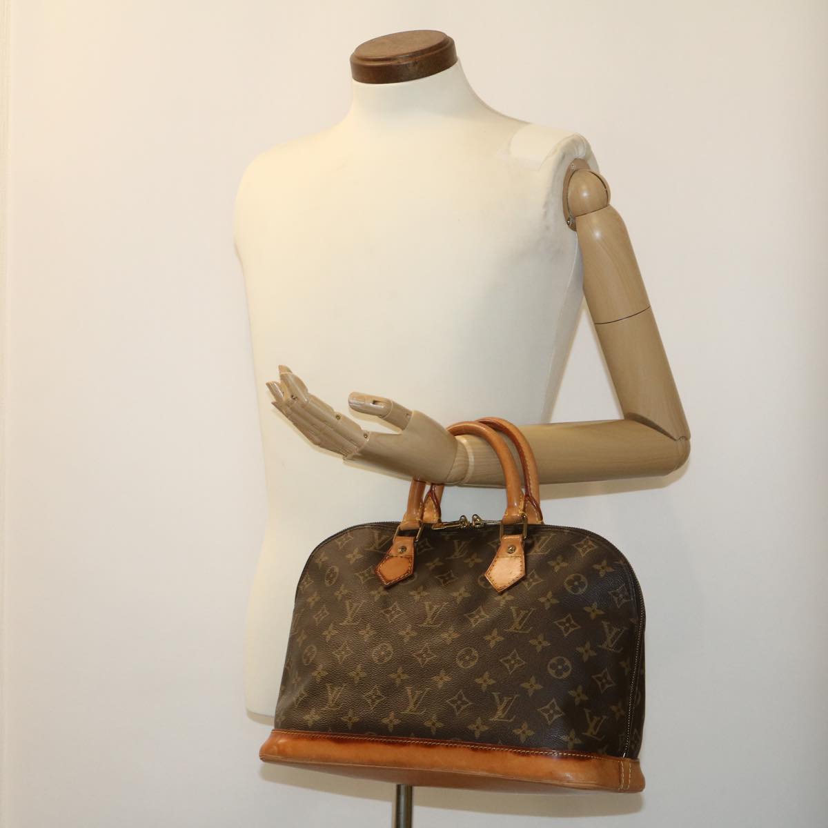 LOUIS VUITTON Monogram Alma Hand Bag M51130 LV Auth am2427g