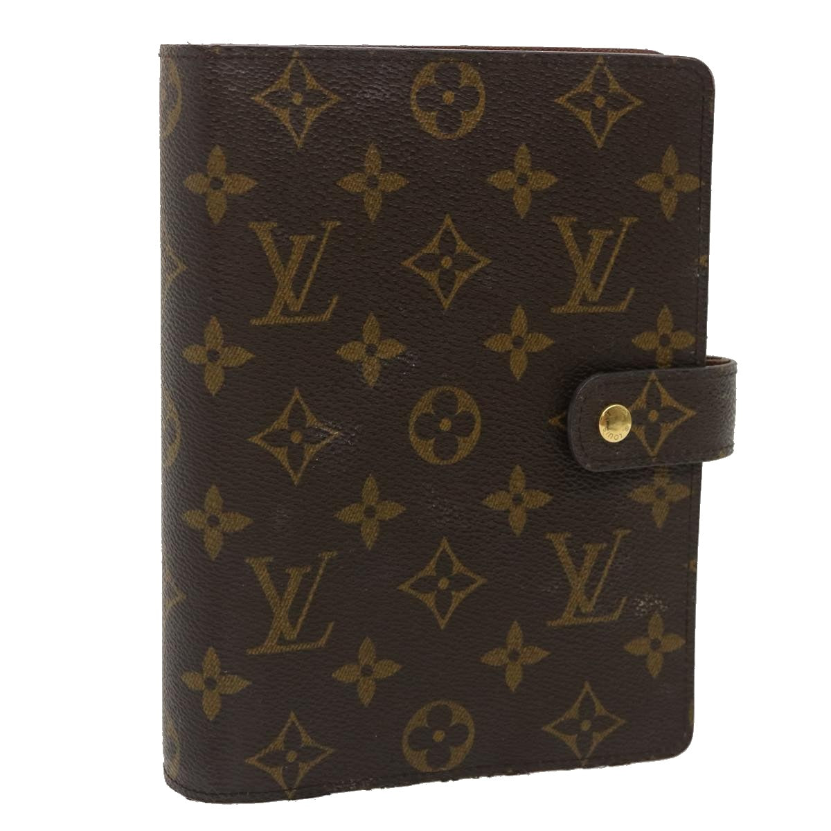 LOUIS VUITTON Monogram Agenda MM Day Planner Cover R20105 LV Auth  am2509g