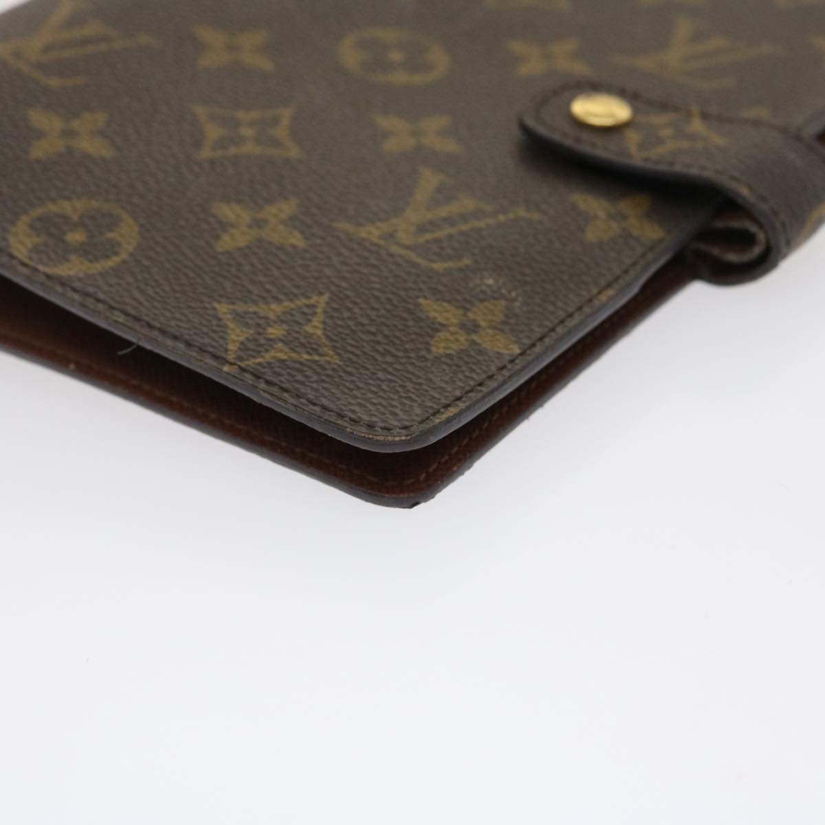 LOUIS VUITTON Monogram Agenda MM Day Planner Cover R20105 LV Auth  am2509g