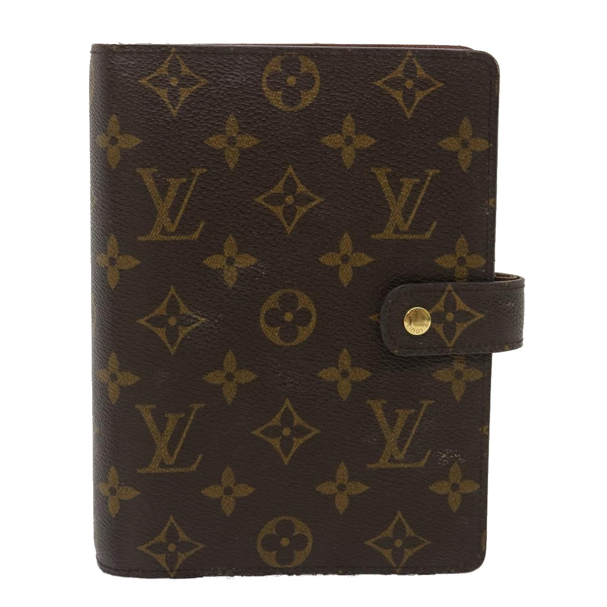 LOUIS VUITTON Monogram Agenda MM Day Planner Cover R20105 LV Auth  am2509g