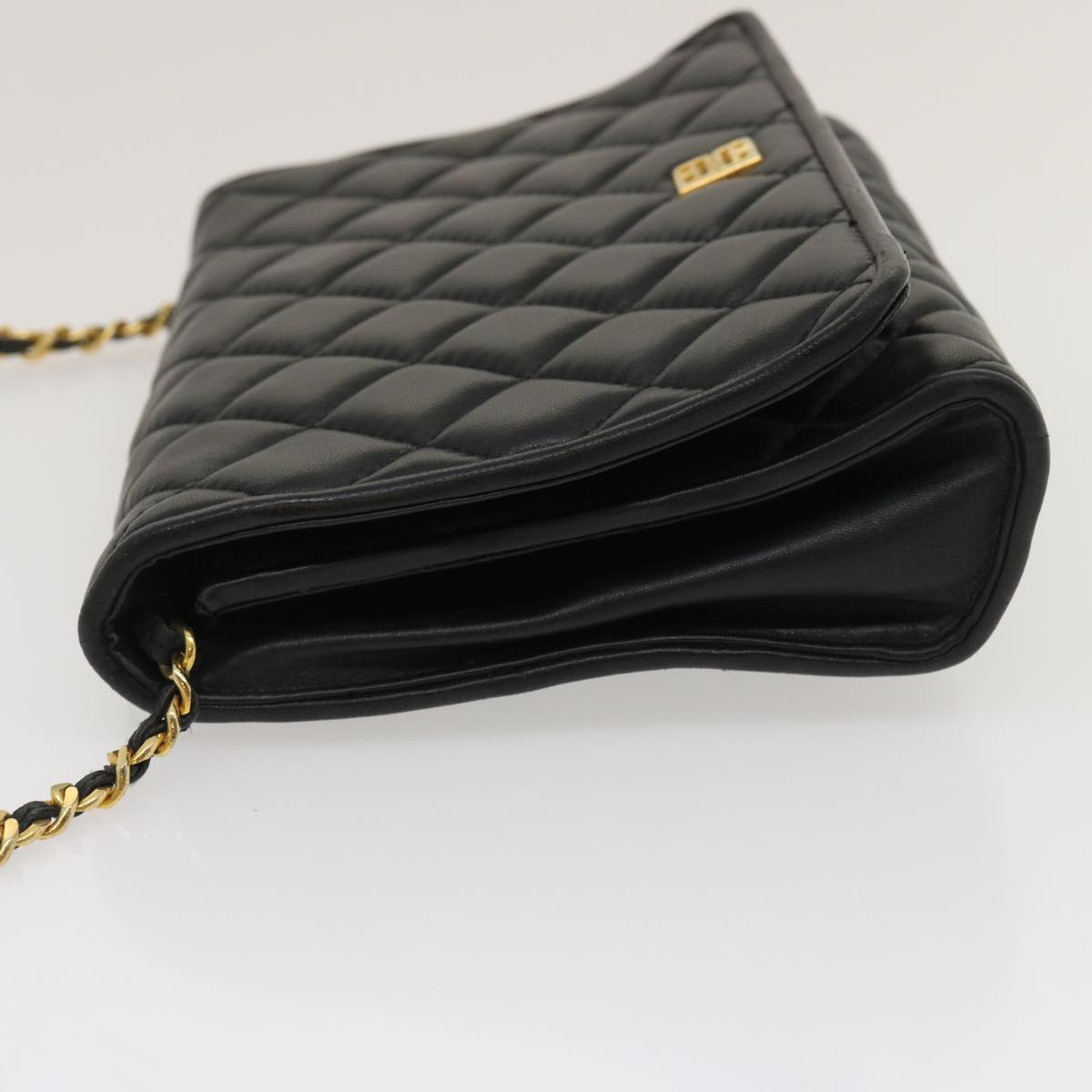 GIVENCHY Chain Shoulder Bag Leather Black Auth am2537g