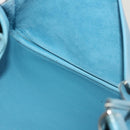 HERMES Leather Evelyn TGM Shoulder Bag Blue Auth am2542gA-10