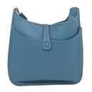 HERMES Leather Evelyn TGM Shoulder Bag Blue Auth am2542gA-2