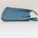 HERMES Leather Evelyn TGM Shoulder Bag Blue Auth am2542gA-4