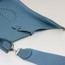 HERMES Leather Evelyn TGM Shoulder Bag Blue Auth am2542gA-6