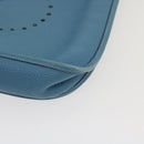 HERMES Leather Evelyn TGM Shoulder Bag Blue Auth am2542gA-8