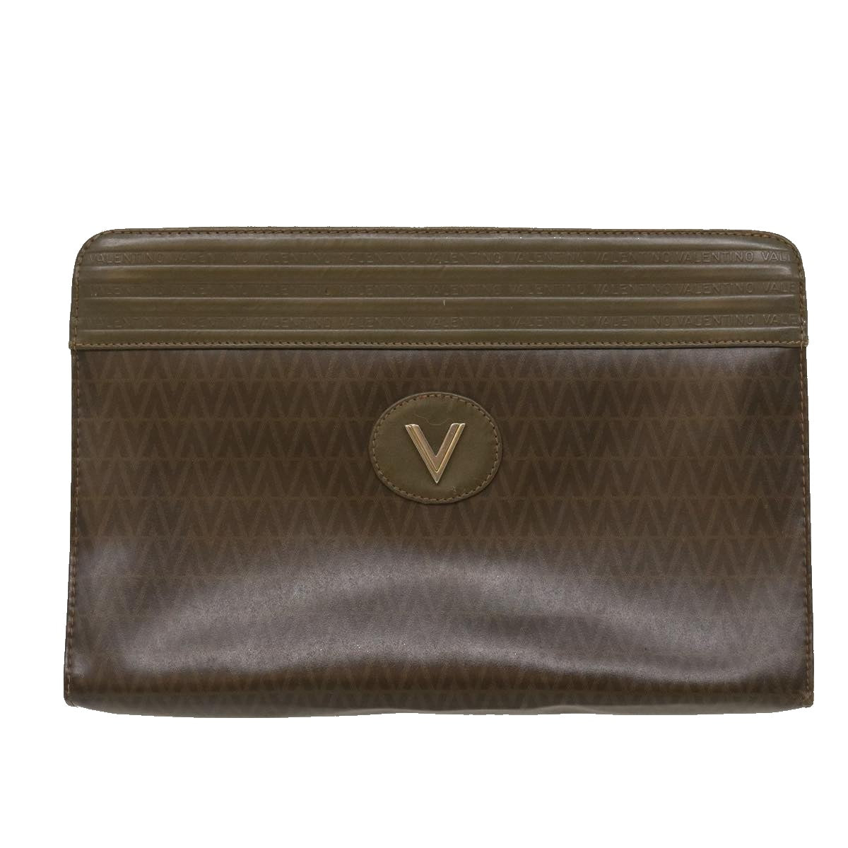 VALENTINO Clutch Shoulder Bag 4Set Brown Black Auth am2570g - 0