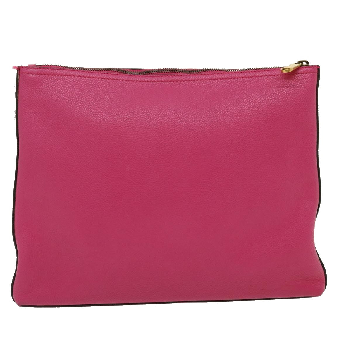 GUCCI Web Sherry Line Soho Clutch Bag Leather Pink Auth am2581g - 0