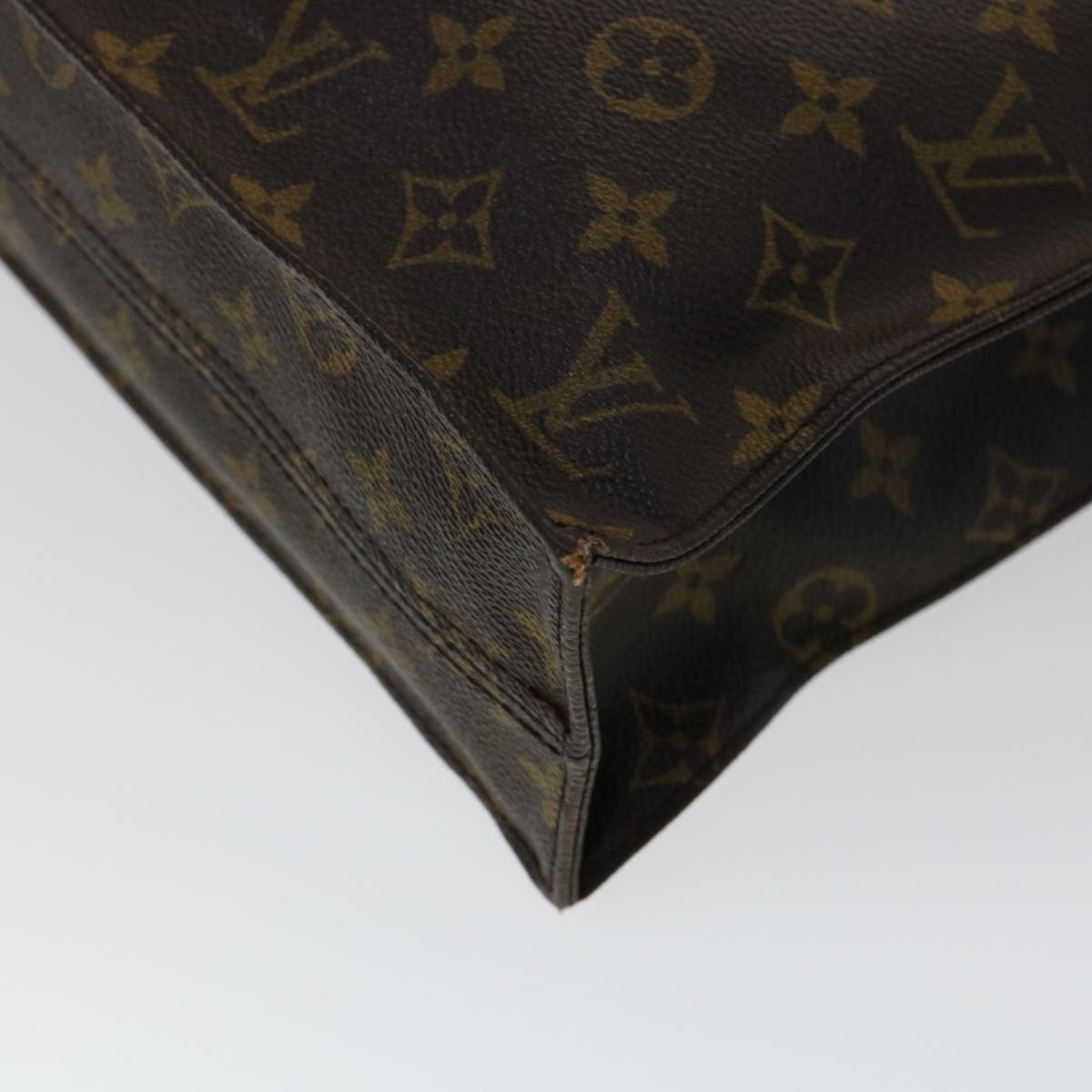 LOUIS VUITTON Monogram Sac Plat Hand Bag M51140 LV Auth am2621g