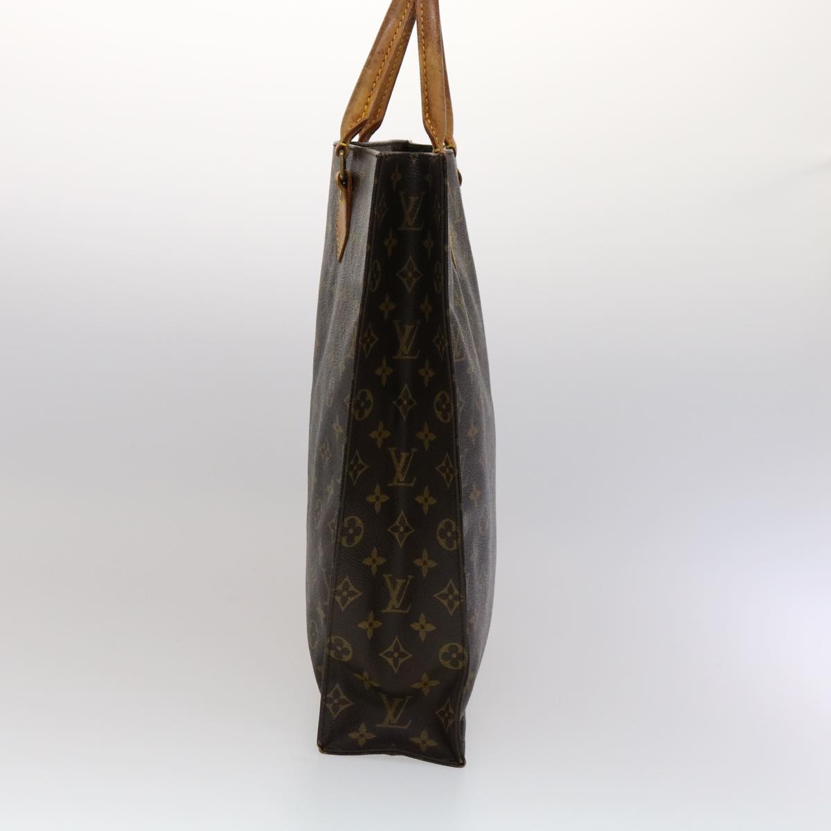 LOUIS VUITTON Monogram Sac Plat Hand Bag M51140 LV Auth am2621g