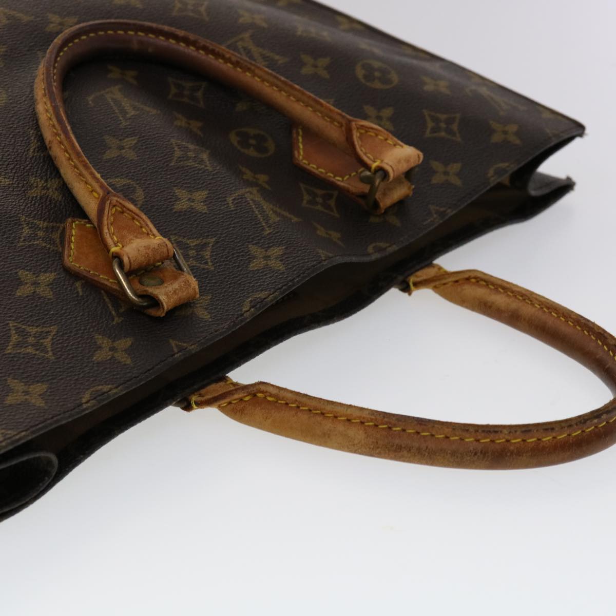 LOUIS VUITTON Monogram Sac Plat Hand Bag M51140 LV Auth am2621g