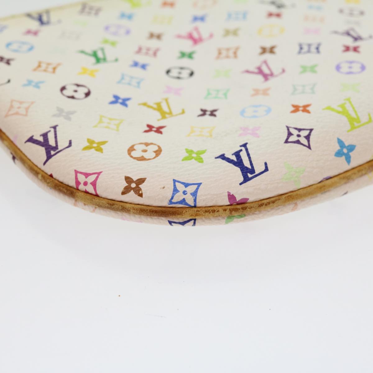 LOUIS VUITTON Monogram Multicolor Pochette GM Pouch White M60027 LV Auth am2630g