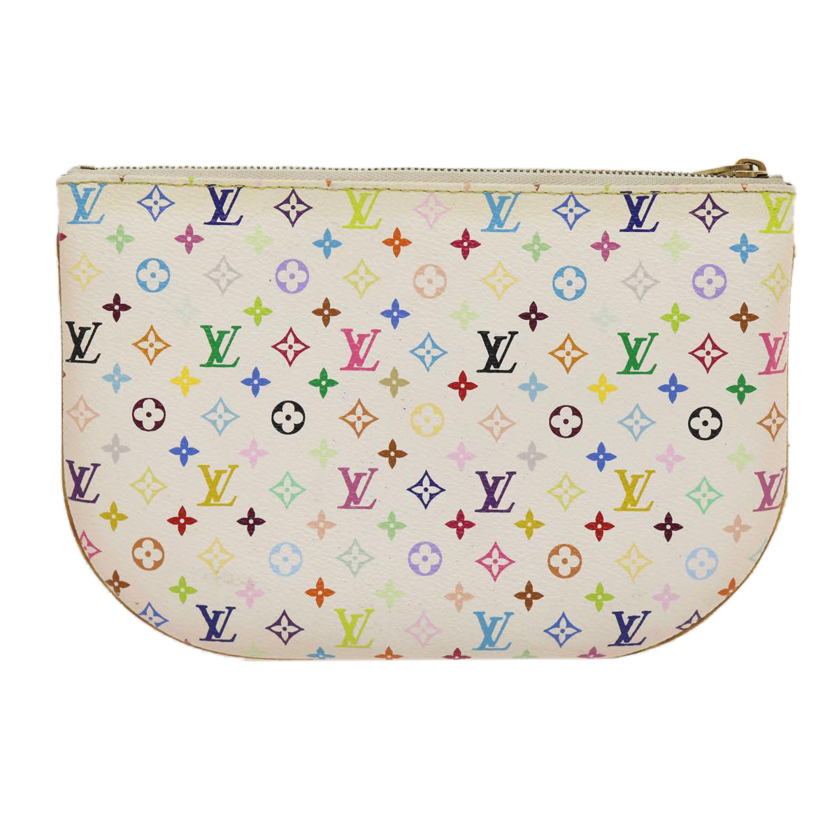 LOUIS VUITTON Monogram Multicolor Pochette GM Pouch White M60027 LV Auth am2630g