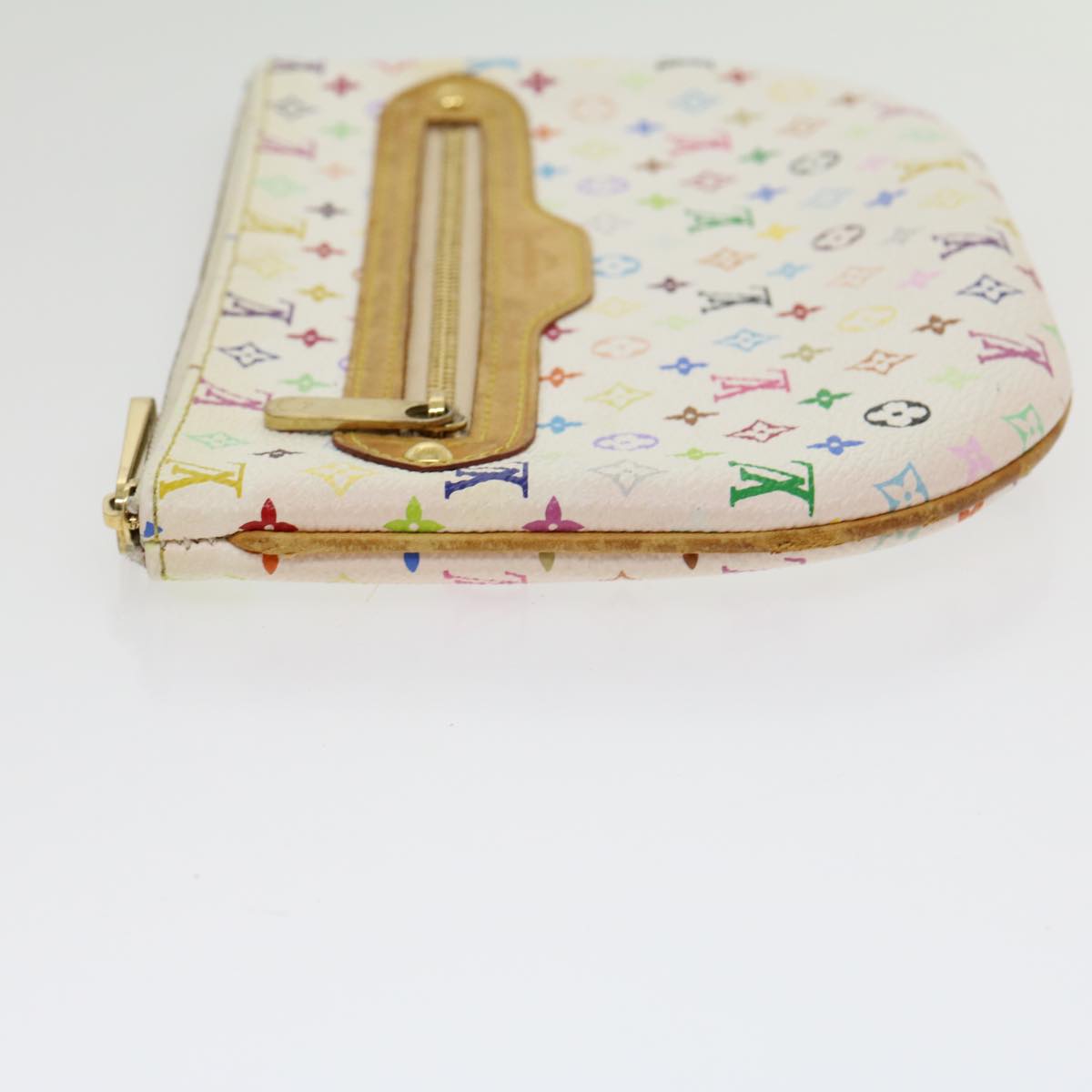 LOUIS VUITTON Monogram Multicolor Pochette GM Pouch White M60027 LV Auth am2630g