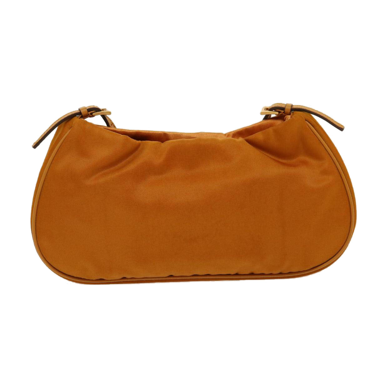 PRADA Chain Shoulder Bag Nylon Orange Auth am2666gA - 0