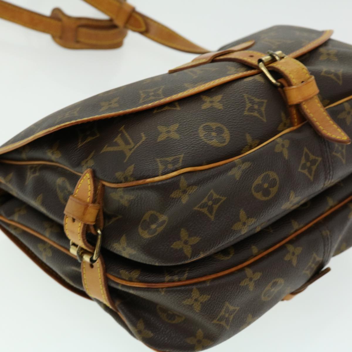 LOUIS VUITTON Monogram Saumur 30 Shoulder Bag M42256 LV Auth am2670g