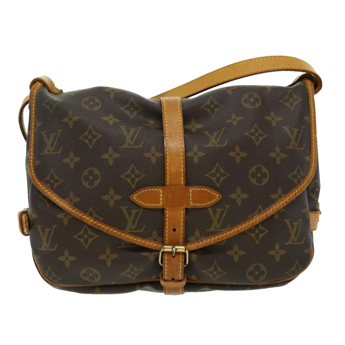 LOUIS VUITTON Monogram Saumur 30 Shoulder Bag M42256 LV Auth am2670g