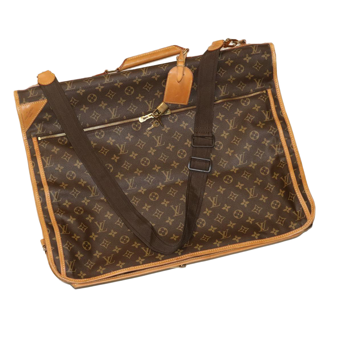 LOUIS VUITTON Monogram Portable Sunk Center Garment Cover M23412 LV Auth am2724g