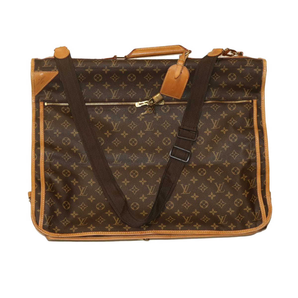 LOUIS VUITTON Monogram Portable Sunk Center Garment Cover M23412 LV Auth am2724g