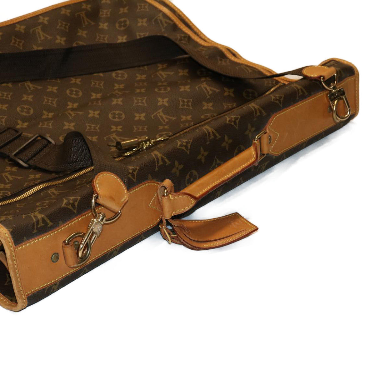 LOUIS VUITTON Monogram Portable Sunk Center Garment Cover M23412 LV Auth am2724g