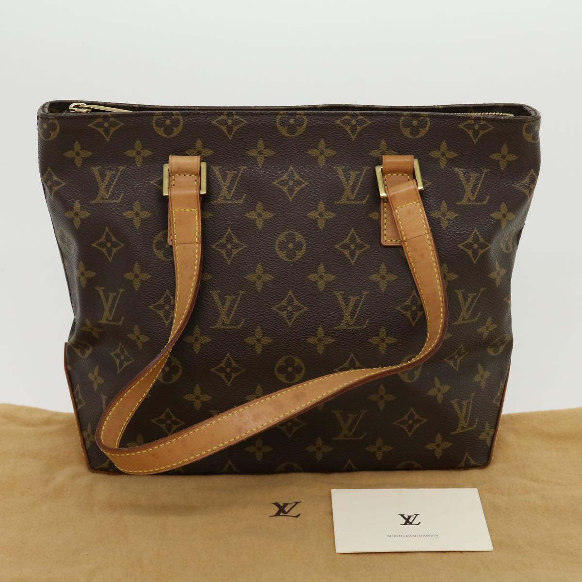 LOUIS VUITTON Monogram Cabas Piano Tote Bag M51148 LV Auth am2749g