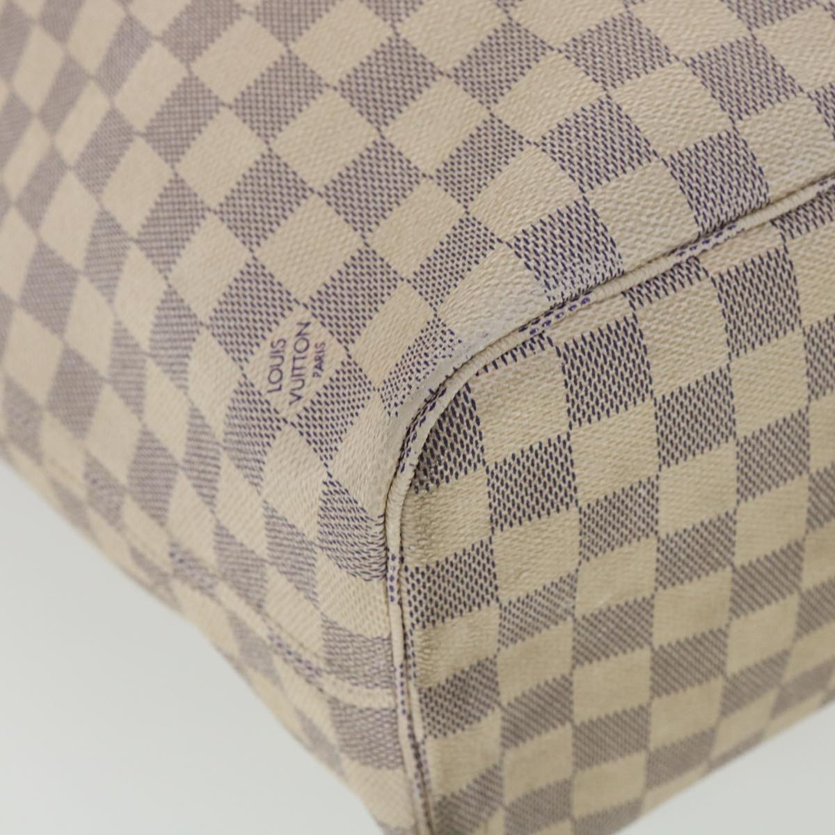 LOUIS VUITTON Damier Azur Neverfull MM Tote Bag N41605 LV Auth am2755g