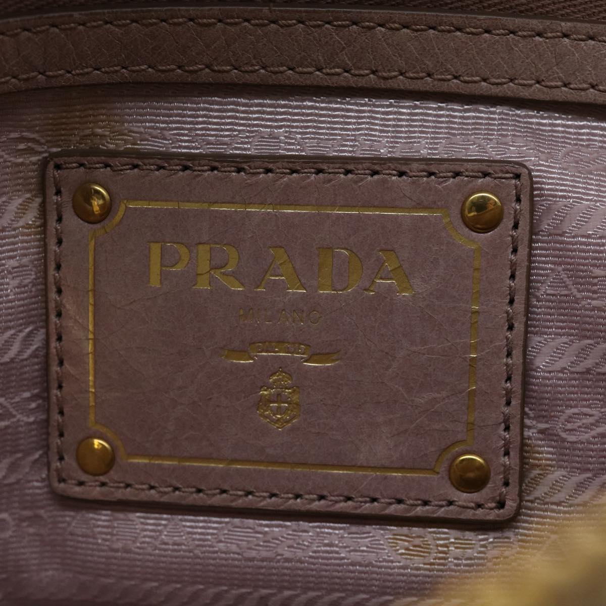 PRADA Shoulder Bag Leather Pink Auth am2771g