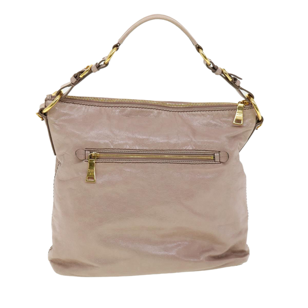 PRADA Shoulder Bag Leather Pink Auth am2771g - 0