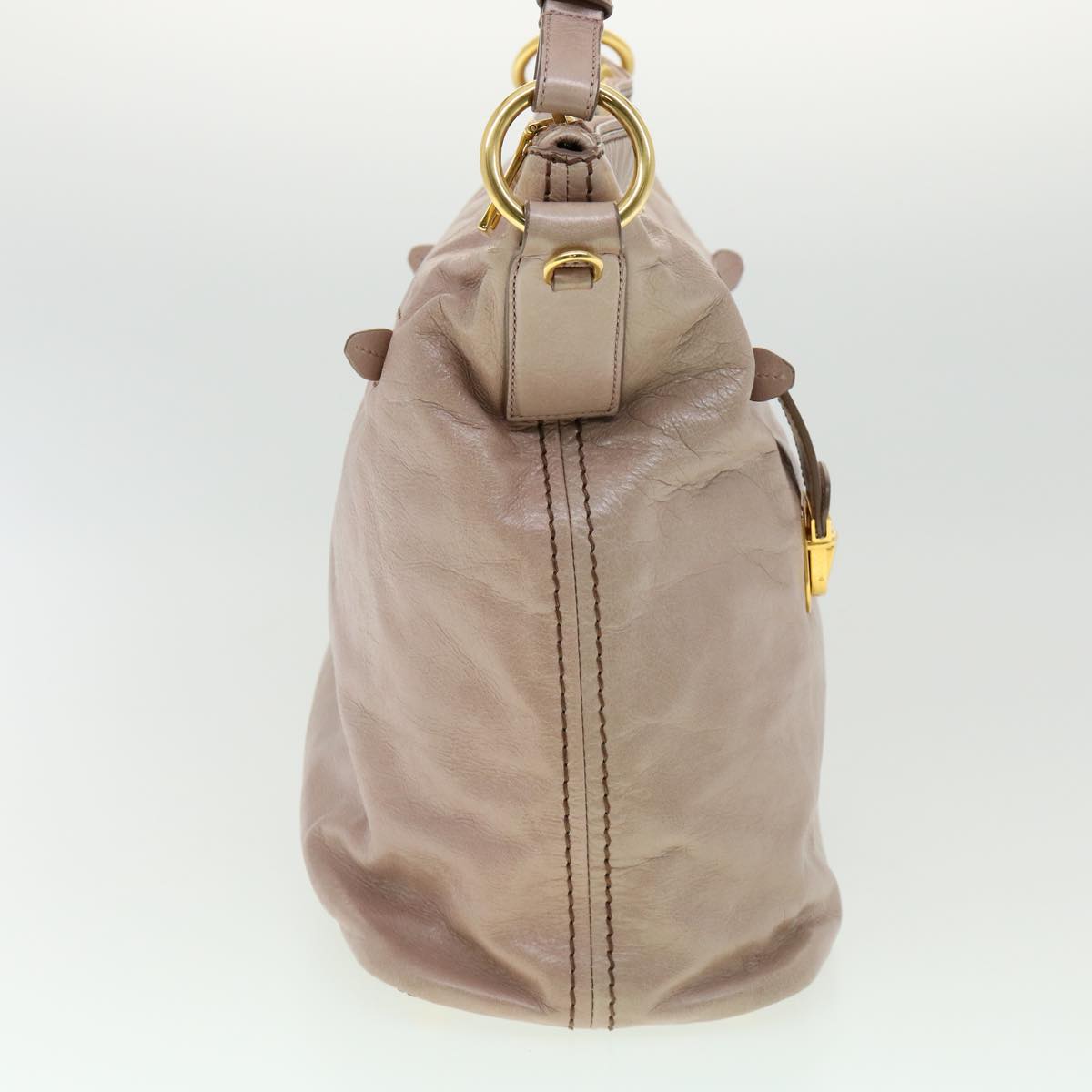 PRADA Shoulder Bag Leather Pink Auth am2771g