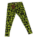 LOUIS VUITTON Monogram graffiti Pants Nylon Green Black LV Auth am2793g-1