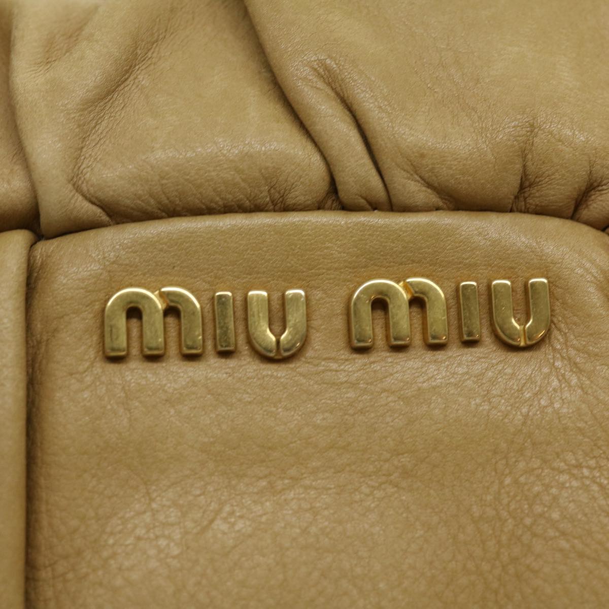 Miu Miu Hand Bag Leather 2way Brown Auth am2826g