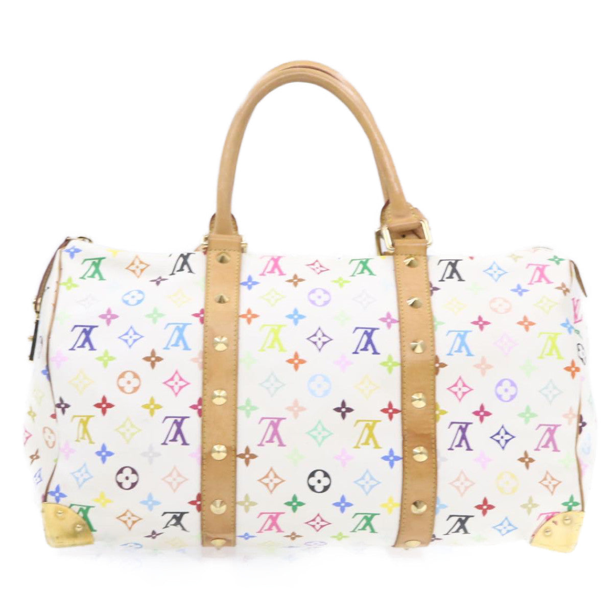 LOUIS VUITTON Monogram Multicolor Keepall 45 Boston Bag M92641 LV Auth am346gA